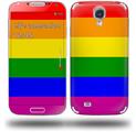 Rainbow Stripes - Decal Style Skin (fits Samsung Galaxy S IV S4)