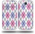 Argyle Pink and Blue - Decal Style Skin (fits Samsung Galaxy S IV S4)