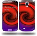 Alecias Swirl 01 Red - Decal Style Skin (fits Samsung Galaxy S IV S4)