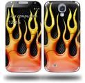 Metal Flames - Decal Style Skin (fits Samsung Galaxy S IV S4)