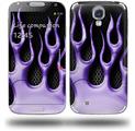Metal Flames Purple - Decal Style Skin (fits Samsung Galaxy S IV S4)
