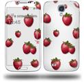 Strawberries on White - Decal Style Skin (fits Samsung Galaxy S IV S4)