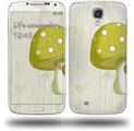 Mushrooms Yellow - Decal Style Skin (fits Samsung Galaxy S IV S4)
