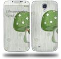 Mushrooms Green - Decal Style Skin (fits Samsung Galaxy S IV S4)
