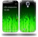 Fire Green - Decal Style Skin (fits Samsung Galaxy S IV S4)