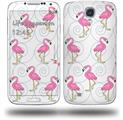 Flamingos on White - Decal Style Skin (fits Samsung Galaxy S IV S4)