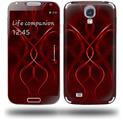Abstract 01 Red - Decal Style Skin (fits Samsung Galaxy S IV S4)