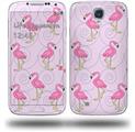 Flamingos on Pink - Decal Style Skin (fits Samsung Galaxy S IV S4)