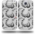 Petals Gray - Decal Style Skin (fits Samsung Galaxy S IV S4)