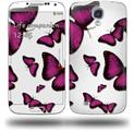 Butterflies Purple - Decal Style Skin (fits Samsung Galaxy S IV S4)