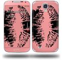 Big Kiss Black on Pink - Decal Style Skin (fits Samsung Galaxy S IV S4)