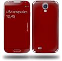 Solids Collection Red Dark - Decal Style Skin (fits Samsung Galaxy S IV S4)