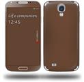 Solids Collection Chocolate Brown - Decal Style Skin (fits Samsung Galaxy S IV S4)
