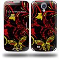 Twisted Garden Red and Yellow - Decal Style Skin (fits Samsung Galaxy S IV S4)