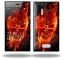 Flaming Fire Skull Orange - Decal Style Skin (fits Nokia Lumia 928)