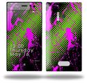 Halftone Splatter Hot Pink Green - Decal Style Skin (fits Nokia Lumia 928)
