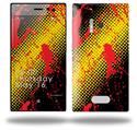 Halftone Splatter Yellow Red - Decal Style Skin (fits Nokia Lumia 928)