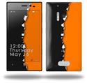 Ripped Colors Black Orange - Decal Style Skin (fits Nokia Lumia 928)