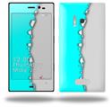 Ripped Colors Neon Teal Gray - Decal Style Skin (fits Nokia Lumia 928)