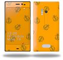 Anchors Away Orange - Decal Style Skin (fits Nokia Lumia 928)