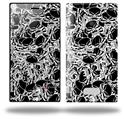 Scattered Skulls Black - Decal Style Skin (fits Nokia Lumia 928)