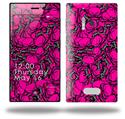 Scattered Skulls Hot Pink - Decal Style Skin (fits Nokia Lumia 928)