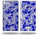 Scattered Skulls Royal Blue - Decal Style Skin (fits Nokia Lumia 928)