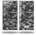 HEX Mesh Camo 01 Gray - Decal Style Skin (fits Nokia Lumia 928)