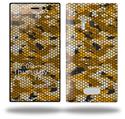 HEX Mesh Camo 01 Orange - Decal Style Skin (fits Nokia Lumia 928)