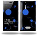 Lots of Dots Blue on Black - Decal Style Skin (fits Nokia Lumia 928)