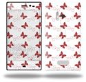 Pastel Butterflies Red on White - Decal Style Skin (fits Nokia Lumia 928)