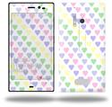 Pastel Hearts on White - Decal Style Skin (fits Nokia Lumia 928)