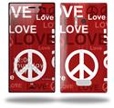 Love and Peace Red - Decal Style Skin (fits Nokia Lumia 928)