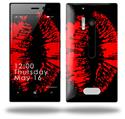 Big Kiss Red Lips on Black - Decal Style Skin (fits Nokia Lumia 928)