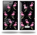 Flamingos on Black - Decal Style Skin (fits Nokia Lumia 928)