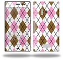 Argyle Pink and Brown - Decal Style Skin (fits Nokia Lumia 928)