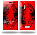 Big Kiss Black on Red - Decal Style Skin (fits Nokia Lumia 928)