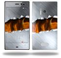 Ripped Metal Fire - Decal Style Skin (fits Nokia Lumia 928)