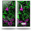 Twisted Garden Green and Hot Pink - Decal Style Skin (fits Nokia Lumia 928)