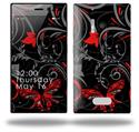 Twisted Garden Gray and Red - Decal Style Skin (fits Nokia Lumia 928)
