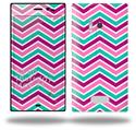 Zig Zag Teal Pink Purple - Decal Style Skin (fits Nokia Lumia 928)