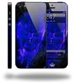 Flaming Fire Skull Blue - Decal Style Vinyl Skin (compatible with Apple Original iPhone 5, NOT the iPhone 5C or 5S)