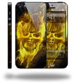 Flaming Fire Skull Yellow - Decal Style Vinyl Skin (compatible with Apple Original iPhone 5, NOT the iPhone 5C or 5S)