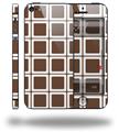Squared Chocolate Brown - Decal Style Vinyl Skin (compatible with Apple Original iPhone 5, NOT the iPhone 5C or 5S)