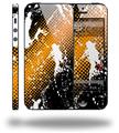 Halftone Splatter White Orange - Decal Style Vinyl Skin (compatible with Apple Original iPhone 5, NOT the iPhone 5C or 5S)