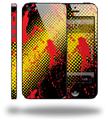 Halftone Splatter Yellow Red - Decal Style Vinyl Skin (compatible with Apple Original iPhone 5, NOT the iPhone 5C or 5S)