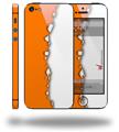 Ripped Colors Orange White - Decal Style Vinyl Skin (compatible with Apple Original iPhone 5, NOT the iPhone 5C or 5S)