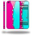 Ripped Colors Hot Pink Neon Teal - Decal Style Vinyl Skin (compatible with Apple Original iPhone 5, NOT the iPhone 5C or 5S)