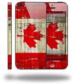 Painted Faded and Cracked Canadian Canada Flag - Decal Style Vinyl Skin (compatible with Apple Original iPhone 5, NOT the iPhone 5C or 5S)