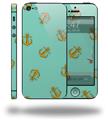 Anchors Away Seafoam Green - Decal Style Vinyl Skin (compatible with Apple Original iPhone 5, NOT the iPhone 5C or 5S)